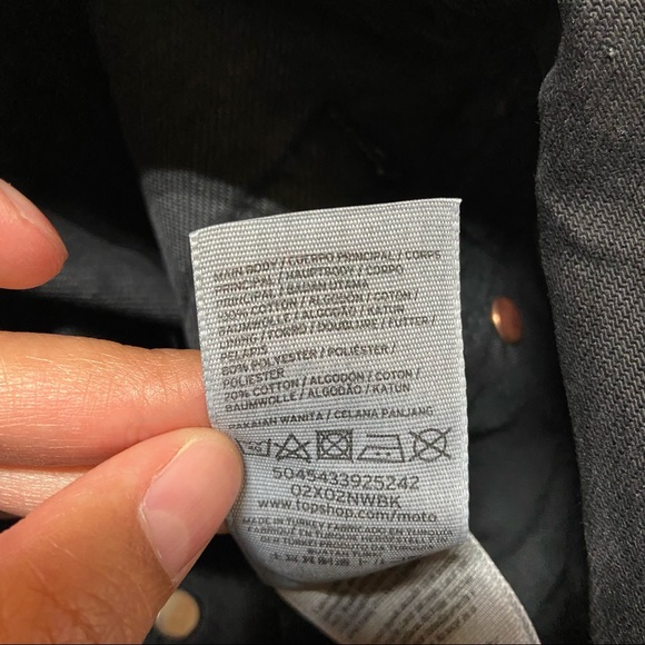 TOPSHOP Moto Black New Boyfriend Mid Rise Loose Fit Jeans Size W26 L32 NWT - Picture 8 of 12